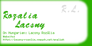 rozalia lacsny business card